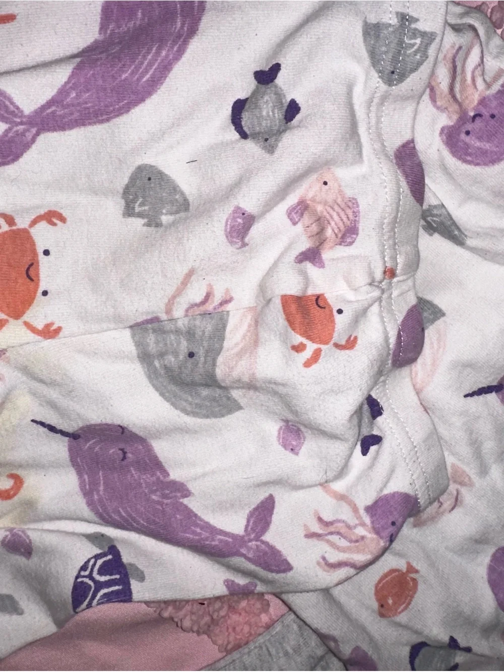 Kids‎ Sun & Heart Pajama Set - Purple, Yellow, White